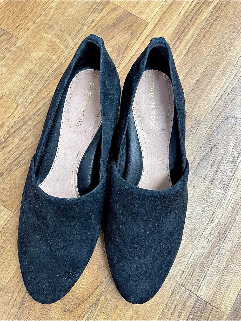 Taryn Rose Black Suede Wedge Shoes